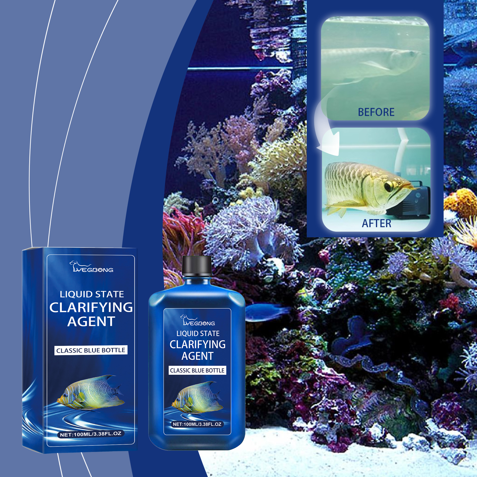 Aquarium Plant Yellowing - Aquarium Water Clarifier Agent Clear Algae