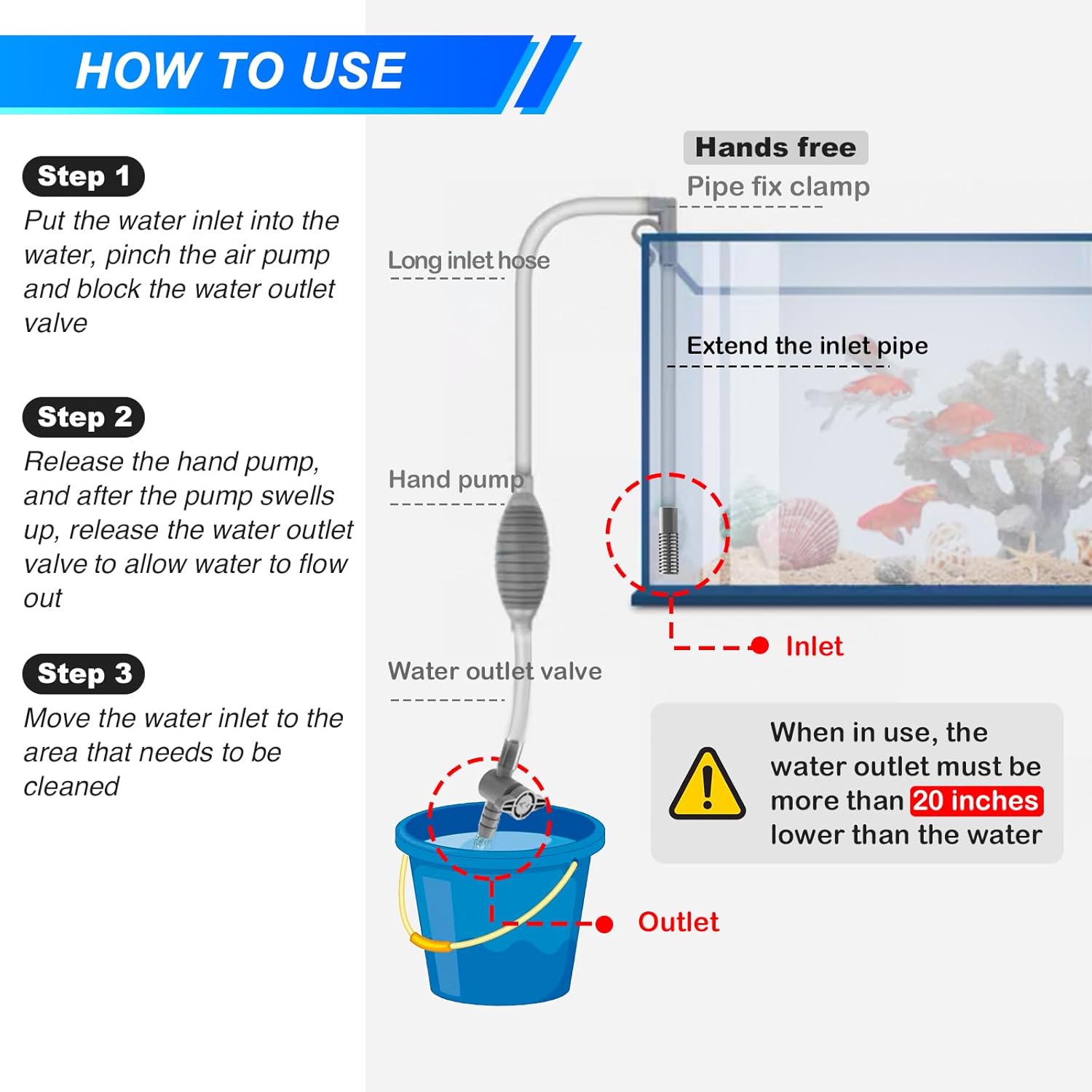Large Fish Tank Aquarium Sipho - Planted Aquarium Cleaning recensie en prijs